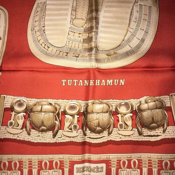 Auth Hermès silk scarf 90cm "Tutankhamun" - Picture 3 of 8